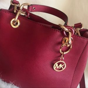 Michael Kors Mini Cynthia Saffiano Leather Satchel